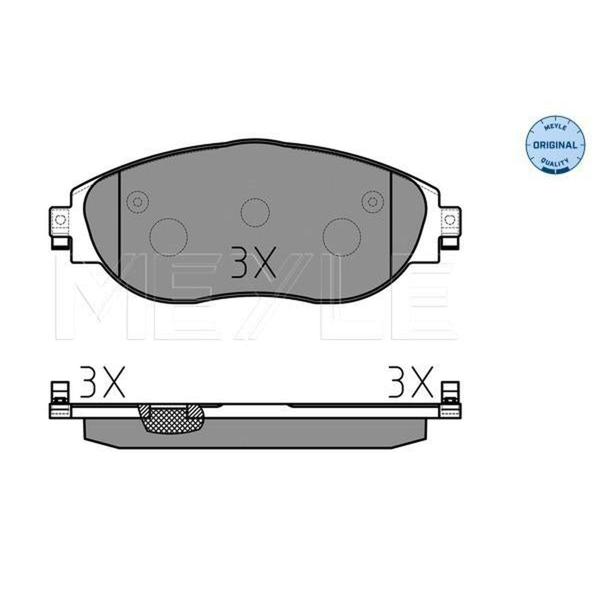 MEYLE Original Brake Pad Set Front 025 251 1720/W