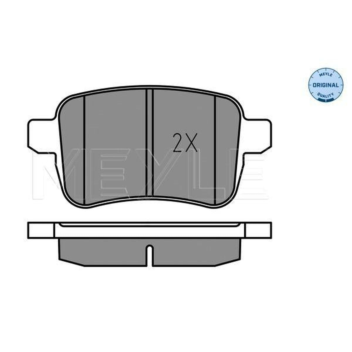 MEYLE Original Brake Pad Set Rear 025 251 5617