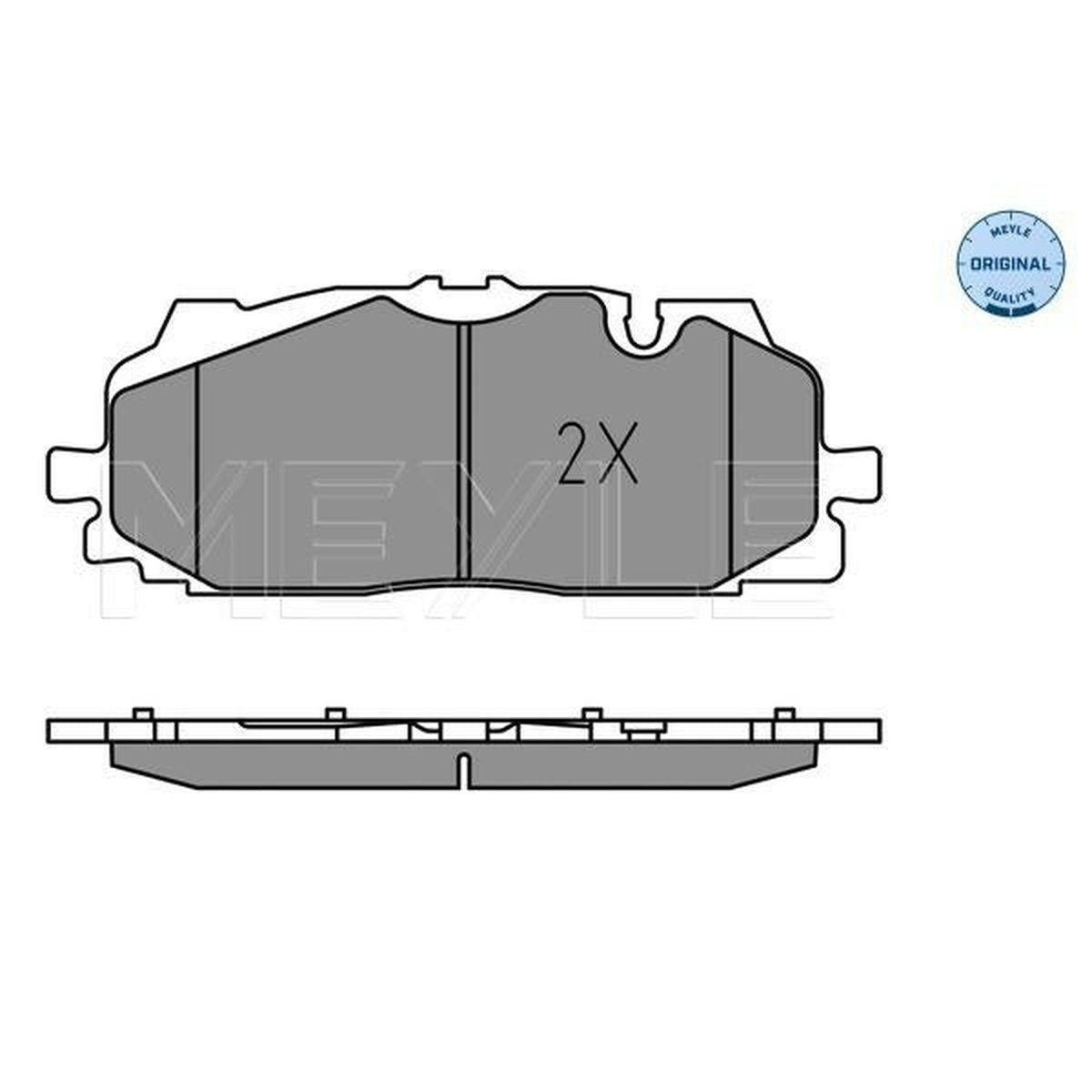 MEYLE Original Brake Pad Set Front 025 258 6117