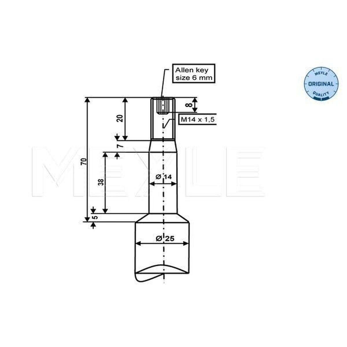MEYLE Original Shock Absorber Front 326 624 0002