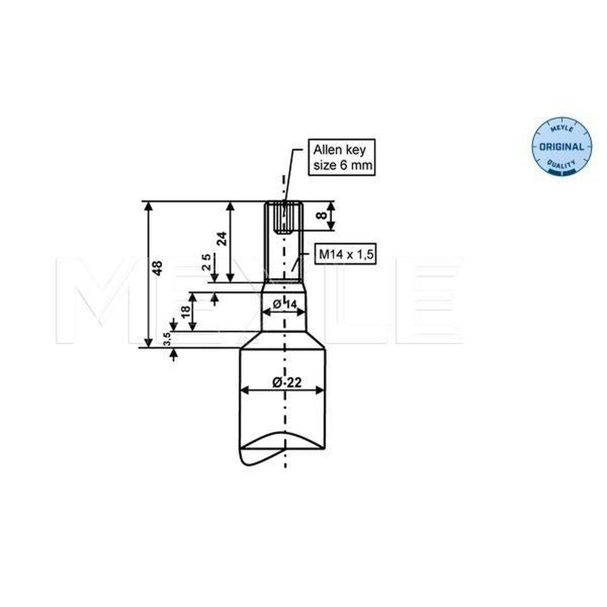 MEYLE Original Shock Absorber Front 326 624 0007