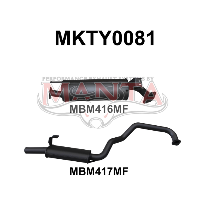 Manta HZJ105 2.5in off Extractors Muffler/Muffler MKTY0081