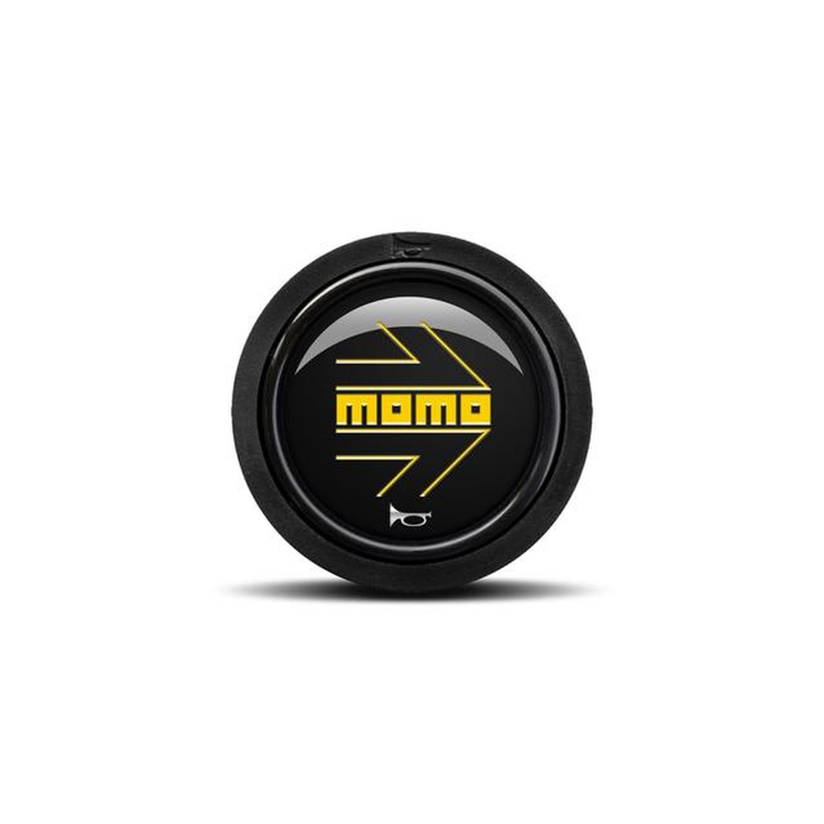 MOMO ARROW Horn Button Polished Black (Flat Lip/Two Point) SPHOARWBLKYEF