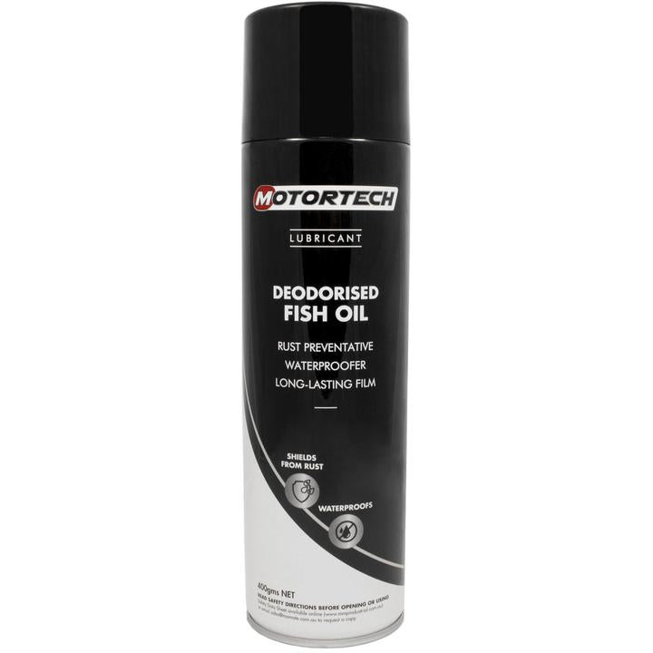 Motortech Heavy Duty Deodorised Fish Oil Aerosol Spray 400g MT009