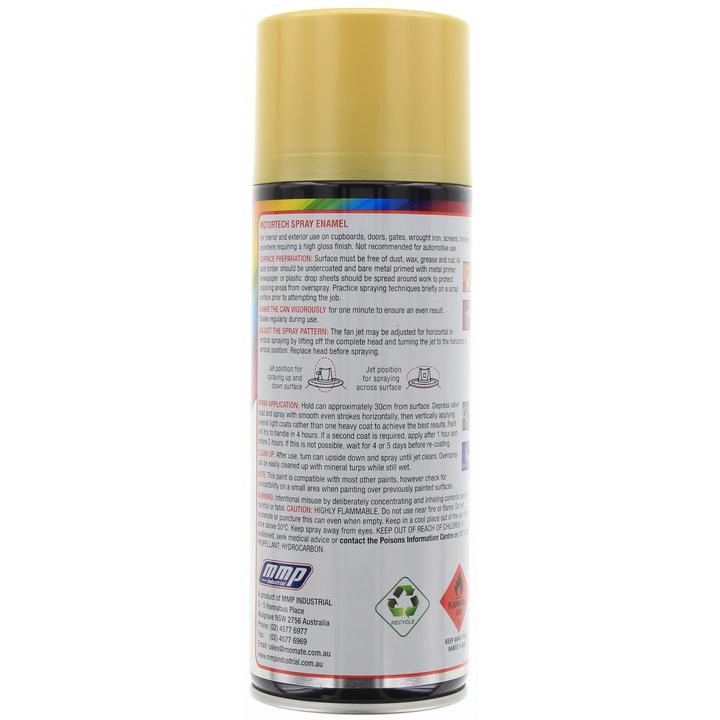 Motortech Aerosol Spray Enamel Gold 250g MT034