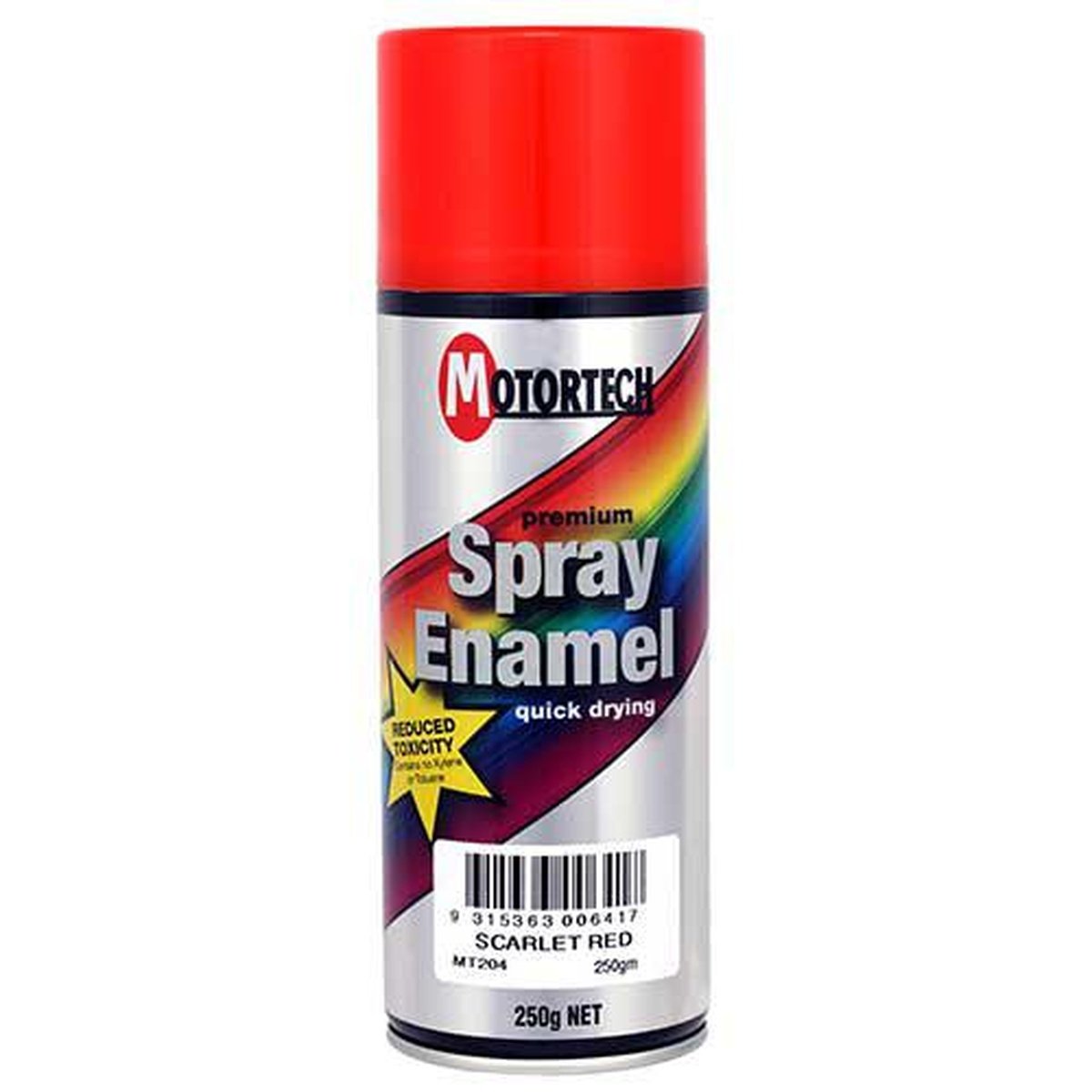 Motortech Aerosol Spray Enamel Scarlet 250g MT204