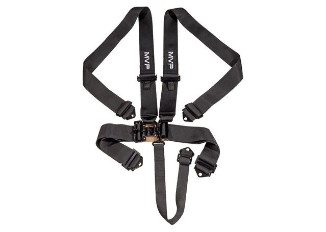 MVP Racing Harness 5 Point 3" Belts Latch Type Black SFI Approved VPR-100