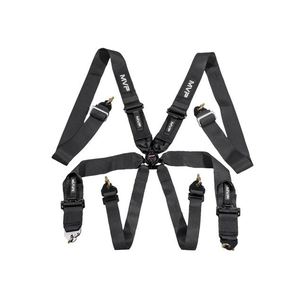 MVP Racing Harness 6 Point 3" Belts Cam Lock Black FIA Approved VPR-140