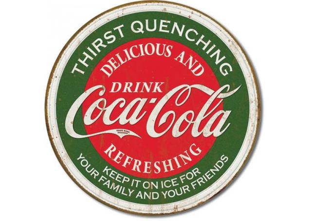 Coca Cola Thirst Quenching Metal Sign (30cm) MSI1659