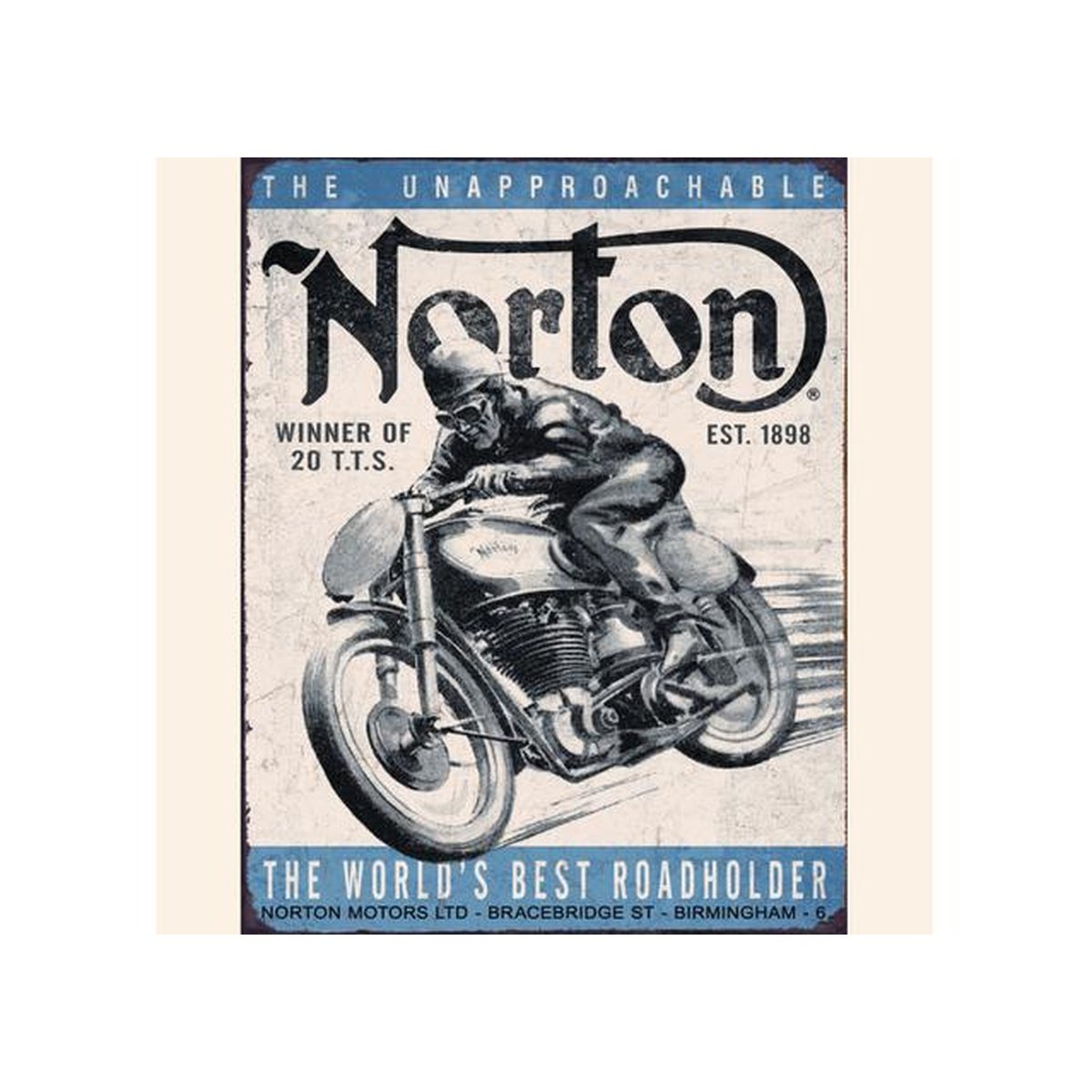 Norton Winner Of 20 TT's Metal Sign (32x41cm) MSI1706
