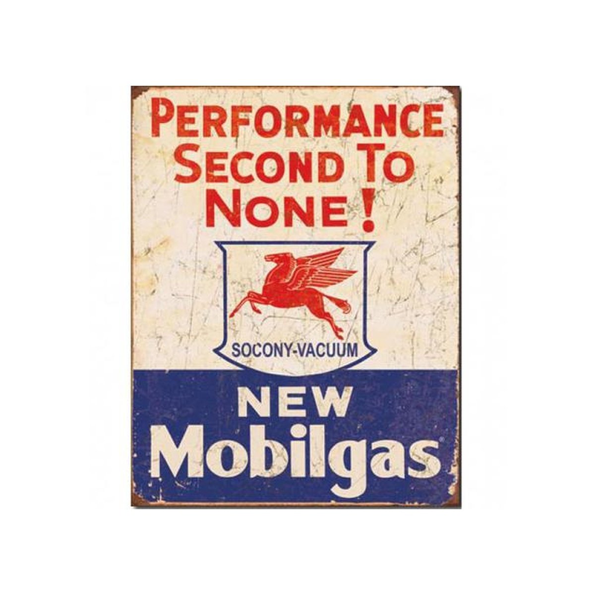 Mobile Gas-2nd to None Metal Sign (32x41cm) MSI1725