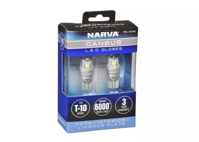 Narva T10 Globe Canbus Wedge 12V (Blister) 18244BL