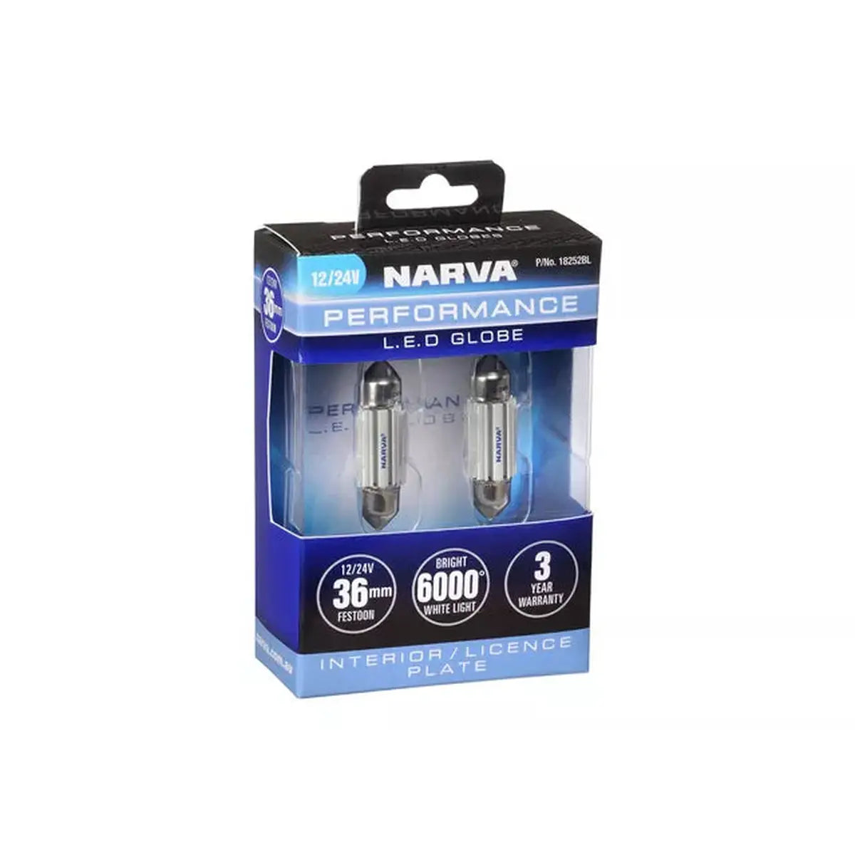 Narva LED Festoon Globe 12/24V 36mm 18252BL