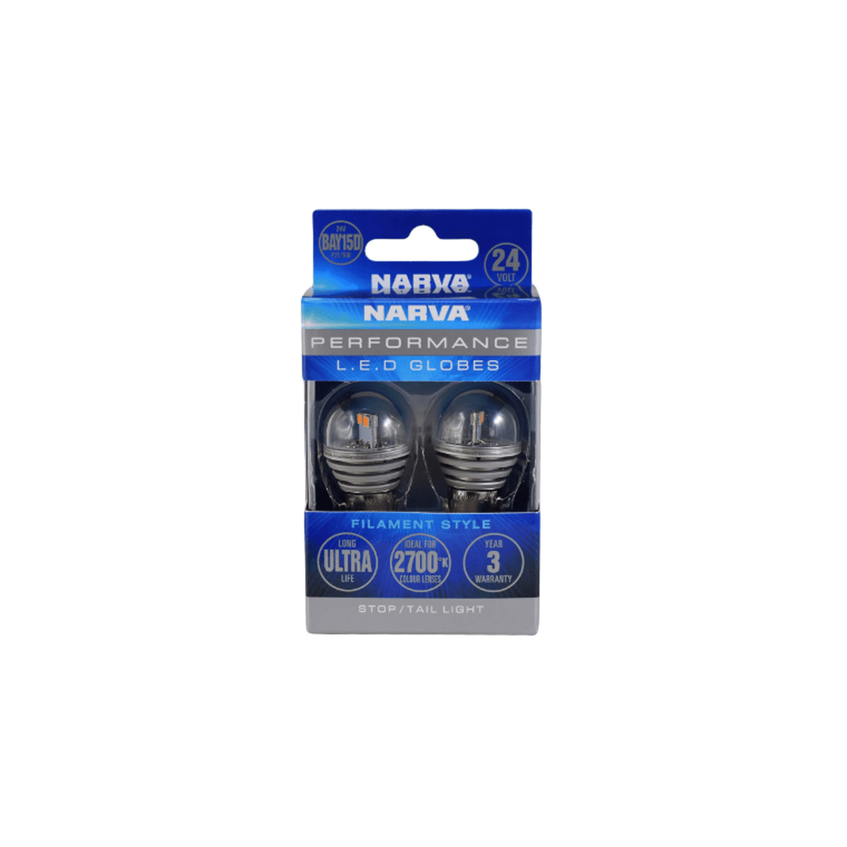 Narva LED Globe 24V BA15D P21/5W 6000K Blister Pack 18324BL