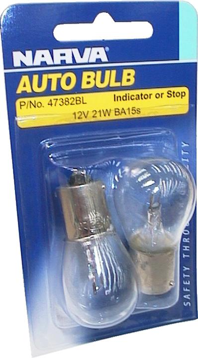 Narva Globes Tail Light/Indicator 12V 21W 2 Pack 47382BL