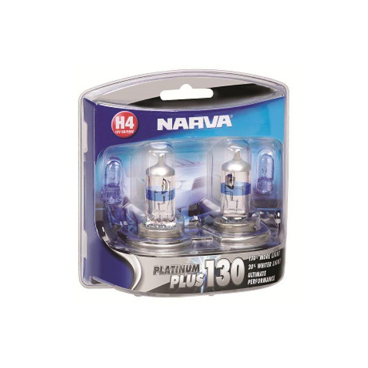Narva H4 Globe 12V 60/55W Platinum Plus 130 2 Pack 48542BL2