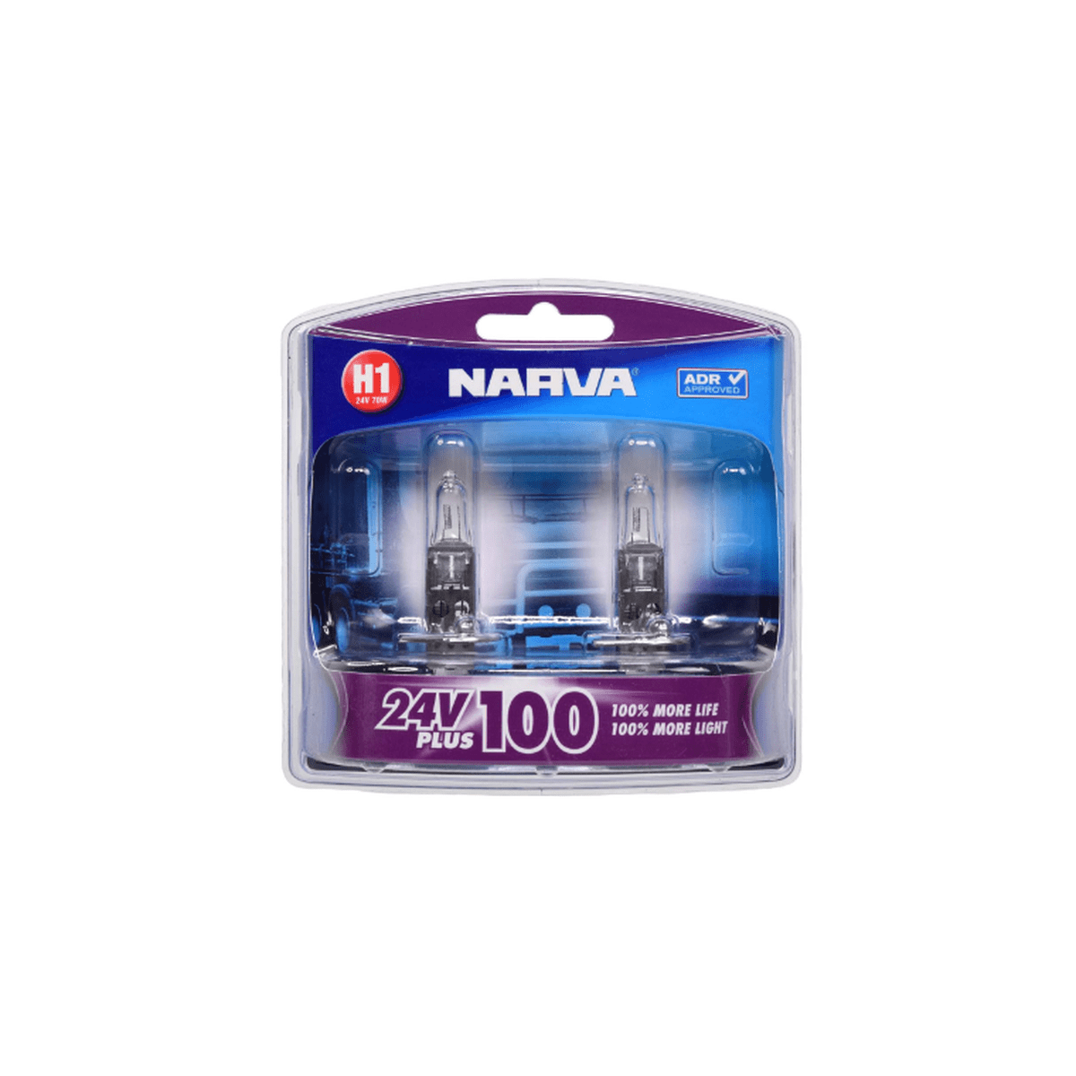 Narva H1 24V 70W Plus 100 Long Life Headlight Globes 2Pk 48705BL2
