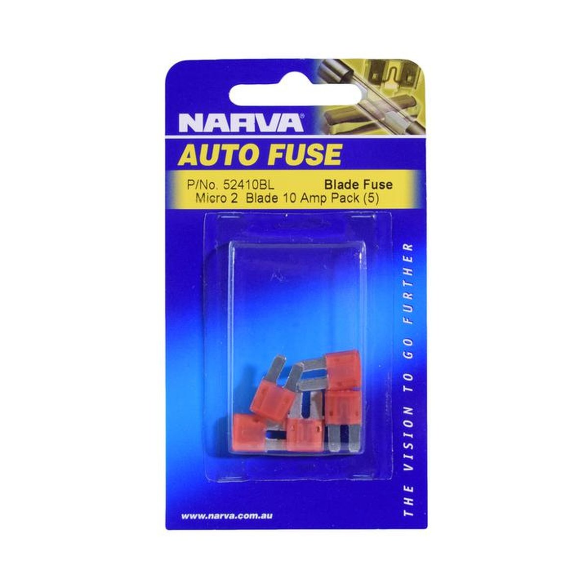 Narva Blade Fuse Micro 10A (5Pk) 52410BL