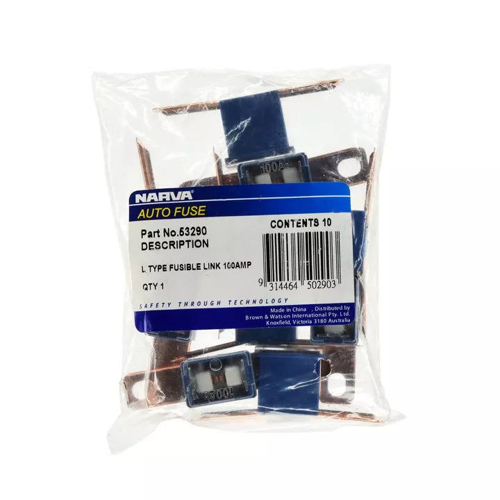 Narva Long Tab Purple Fusible Link 100A (10Pk) 53290