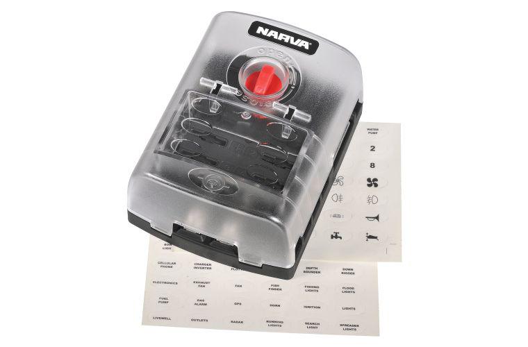 Narva Blade ATS Fuse Box With Cover 6 Way 54446BL