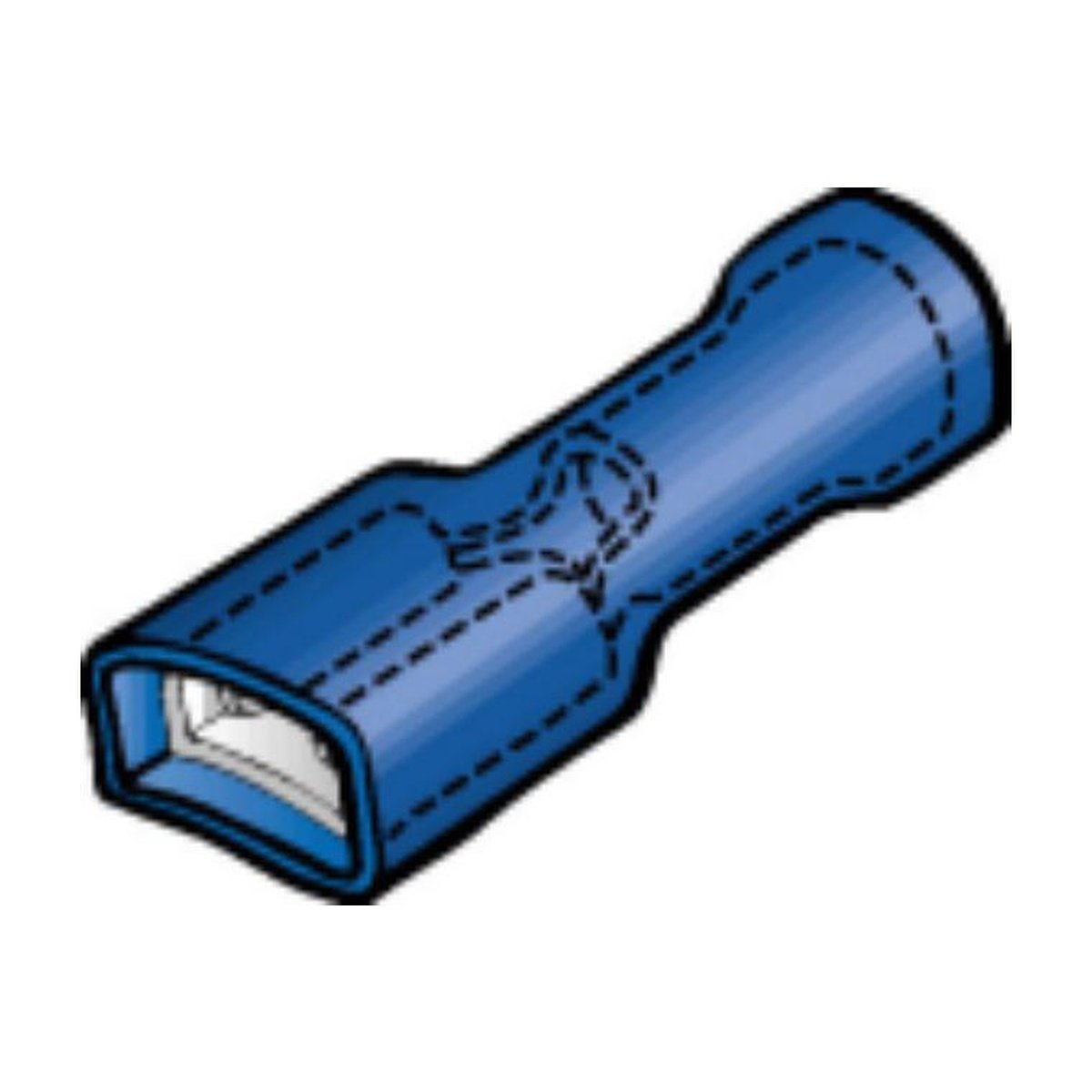 Narva Terminal Female Blade Blue 6.3mm (100Pk) 56144
