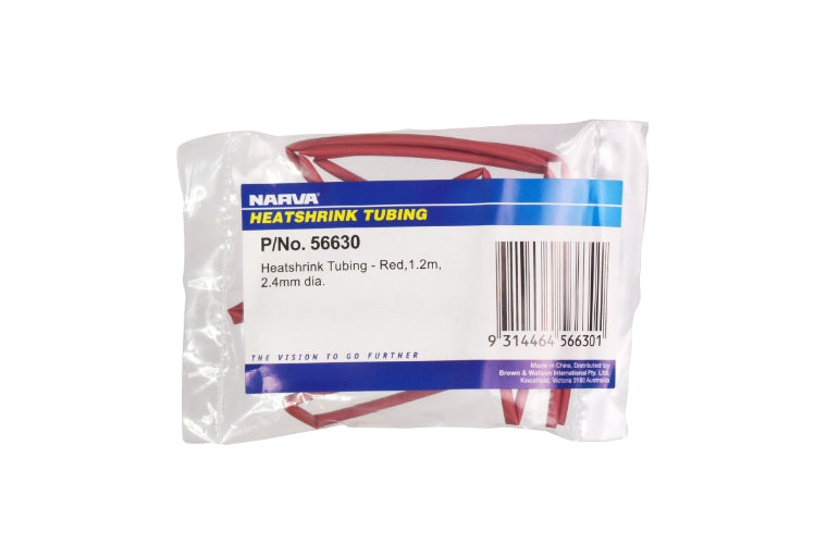 Narva Heatshrink 2.4mm x 20m Red 56630
