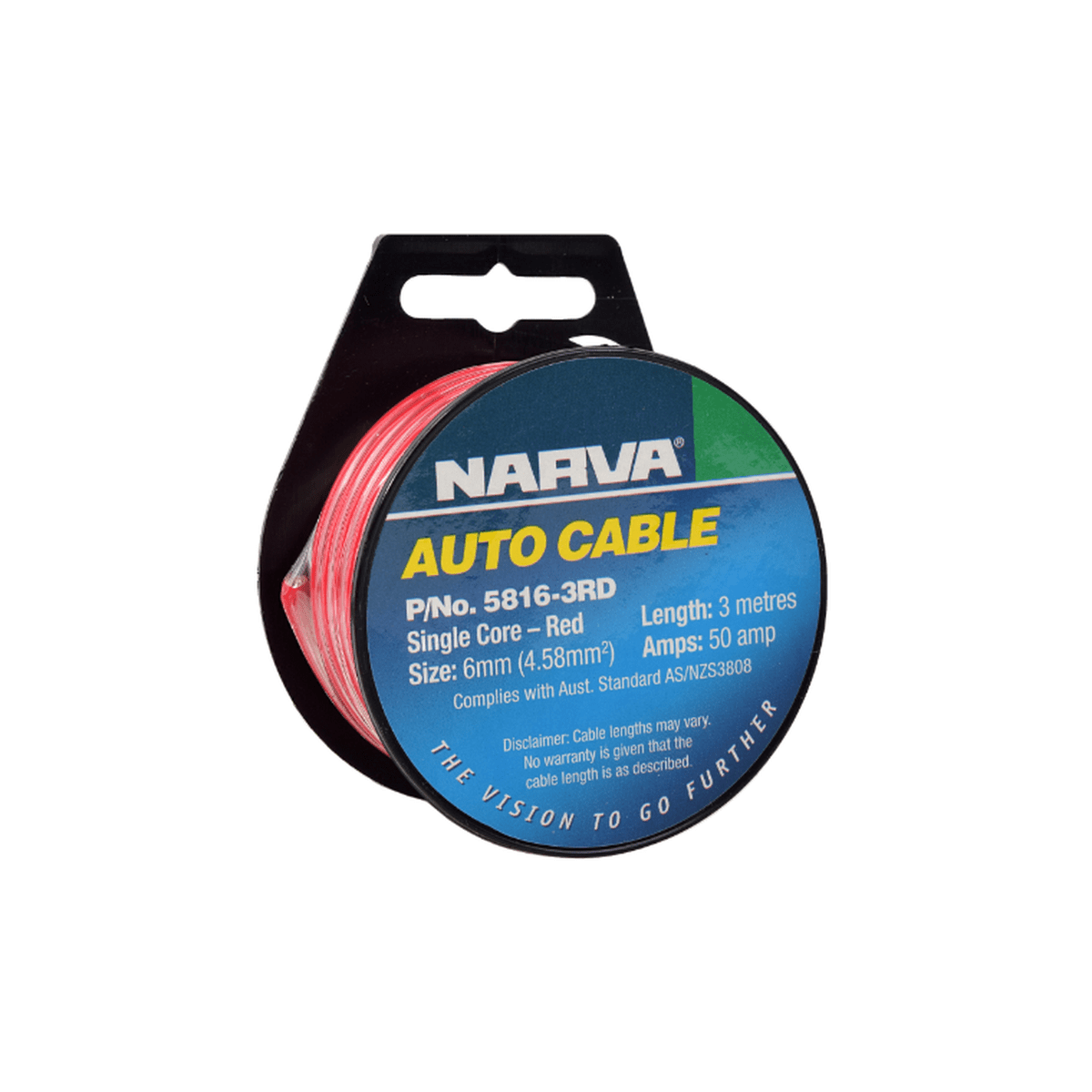 Narva Cable Single Core 50A 6mm x 3m 5816-3RD