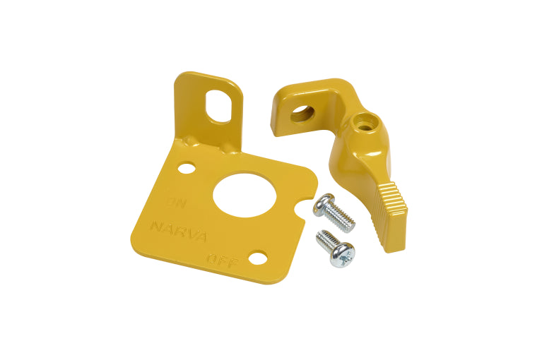 Narva Battery Master Switch Lockout Lever Kit Yellow 61077Y