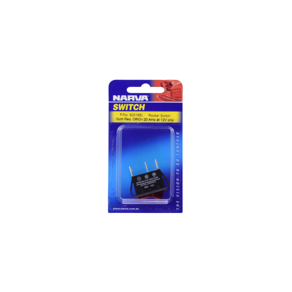 Narva Rocker Switch Illuminated On/Off Red 62018BL