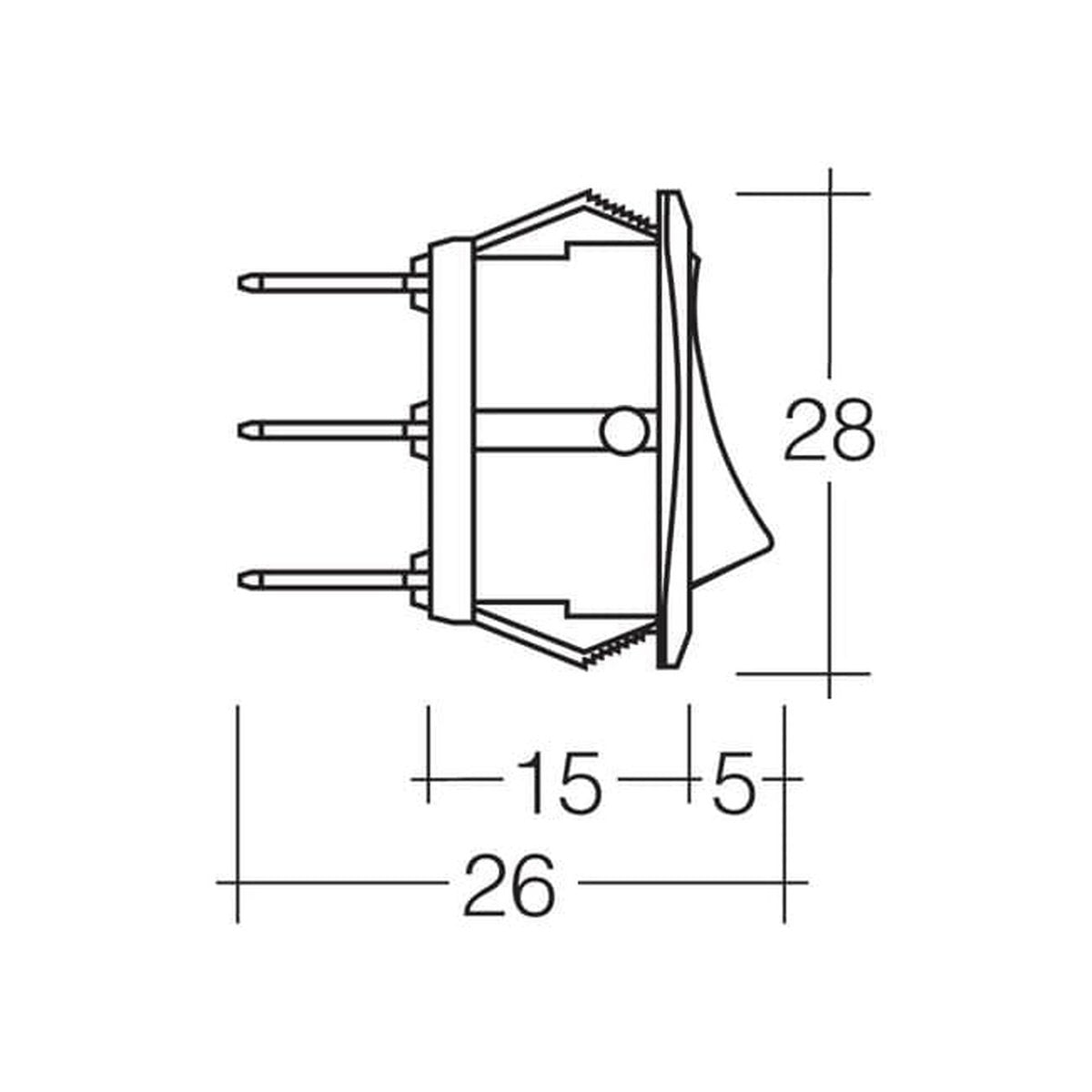 Narva Switch Rocker Illuminated On Off Red 62054BL
