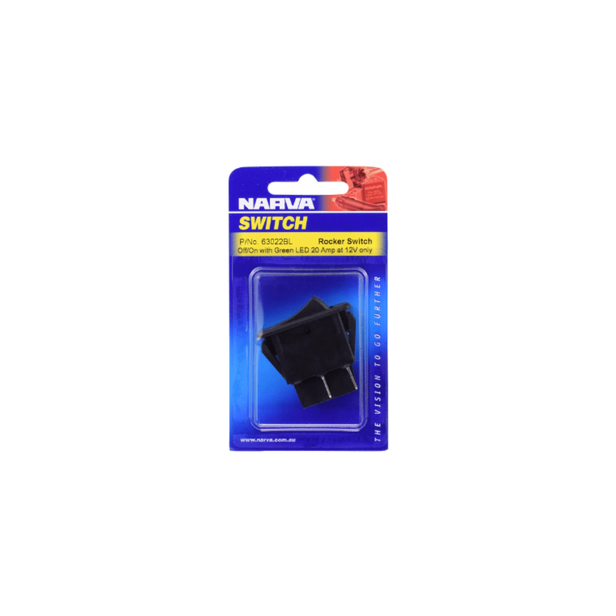 Narva Switch Rocker Illuminated On Off Green 63022BL