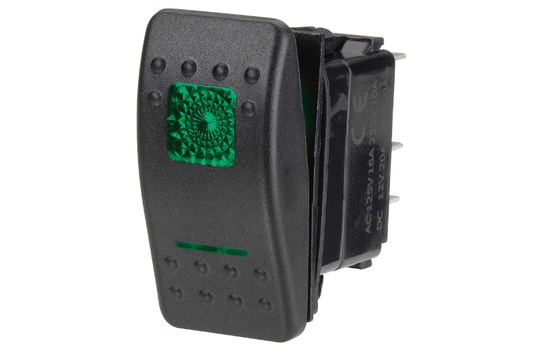 Narva Switch Rocker Illuminated On Off Green 63124BL