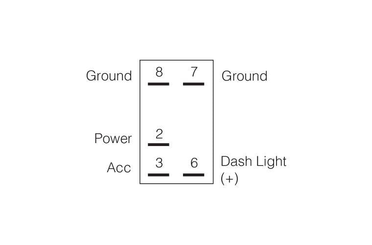 Narva Switch Momentary Rocker Illuminated 12V 20A Blue 63127BL