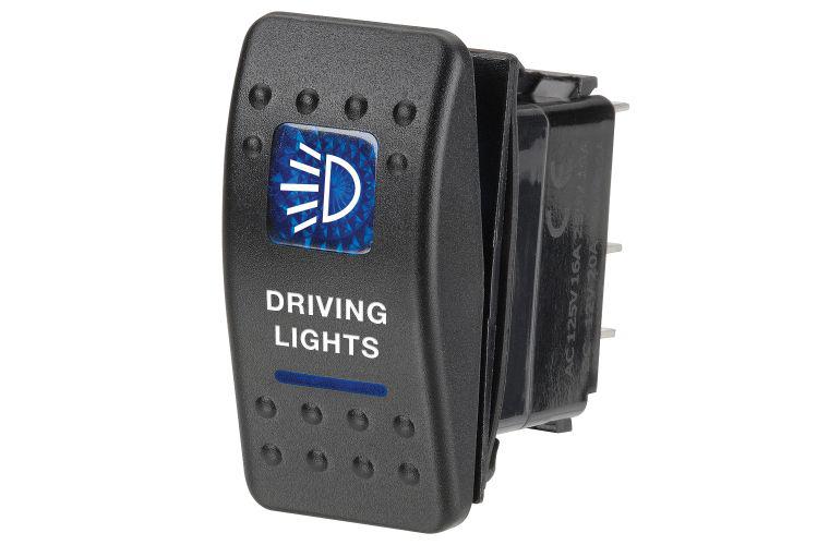 Narva Rocker Switch Driving Lights 12V Blue LED 63132BL