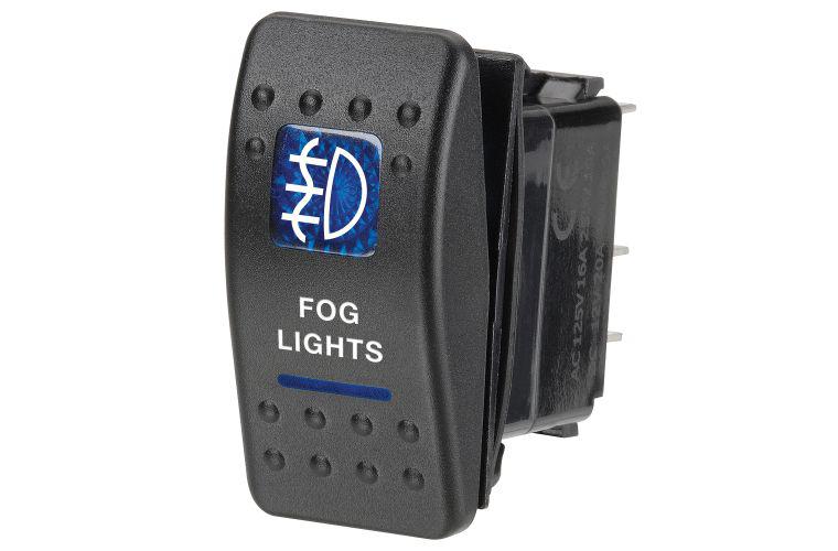 Narva Rocker Switch Fog Lights 12V Blue LED 63134BL