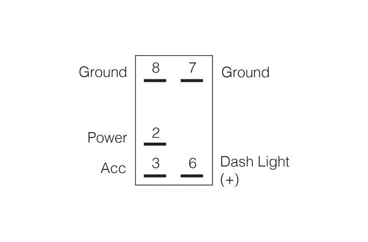 Narva Rocker Switch Base 12/24V Amber LED 63245BL