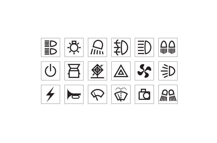 Narva Transport Sticker Set Black (50Pk) 63177BL