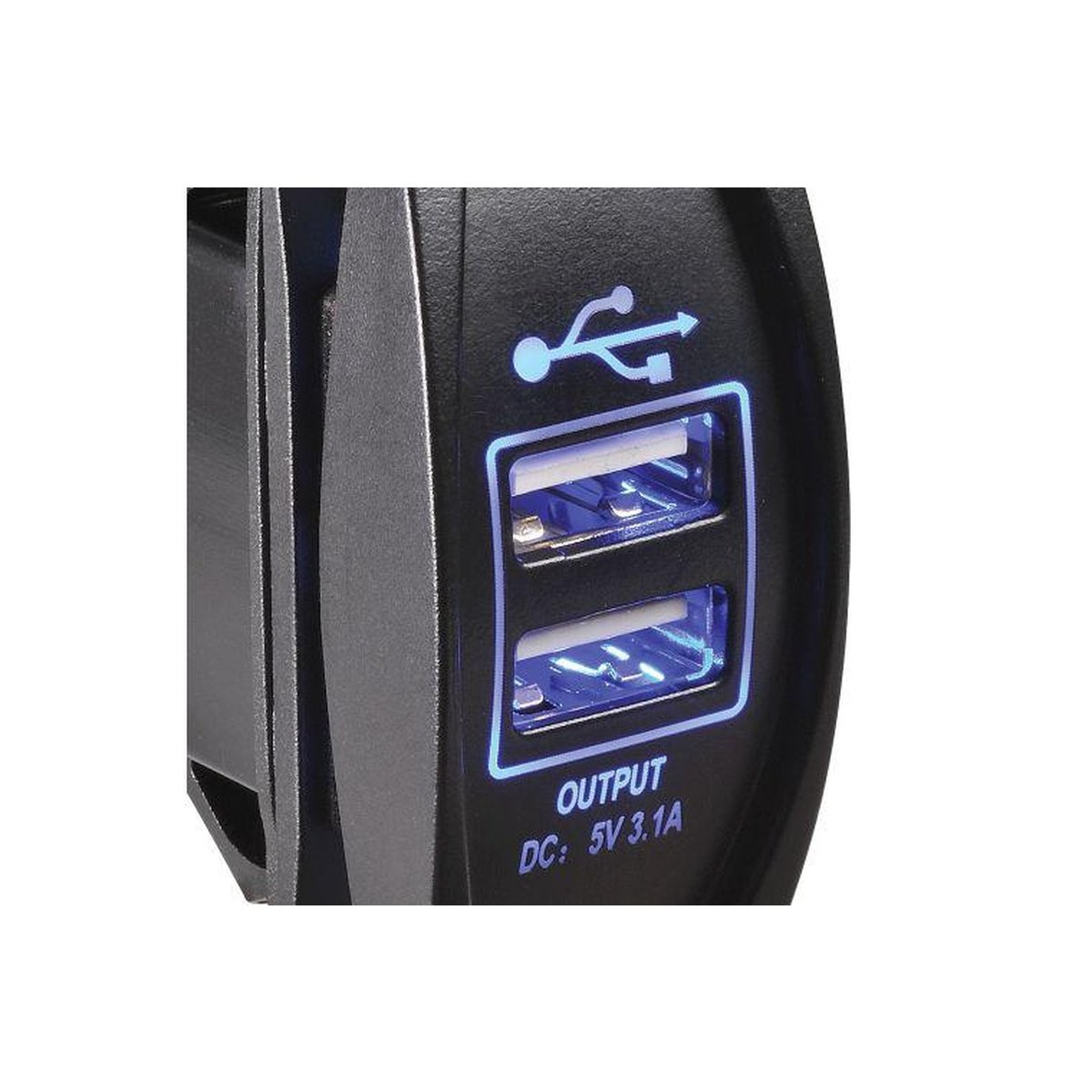 Narva Socket Dual USB 2 Port 12/24V 63218BL