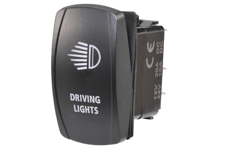 Narva Rocker Switch Driving Lights 12/24V Blue LED 63220BL