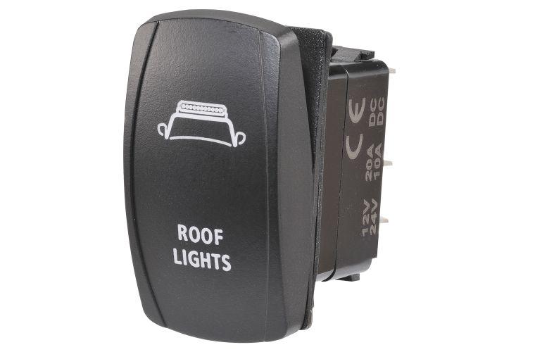 Narva Rocker Switch Roof Lights 12/24V Blue LED 63226BL