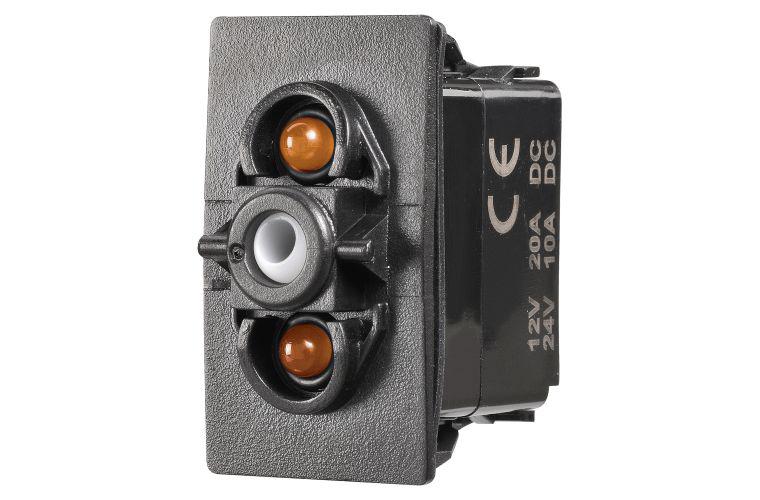 Narva Rocker Switch Base 12/24V Amber LED 63245BL