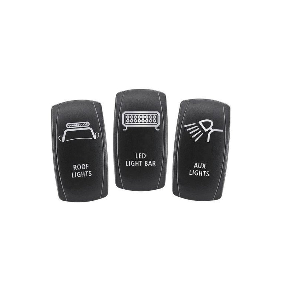 Narva Switch Faces - Roof/Light Bar/Aux Lights (3Pk) 63262BL