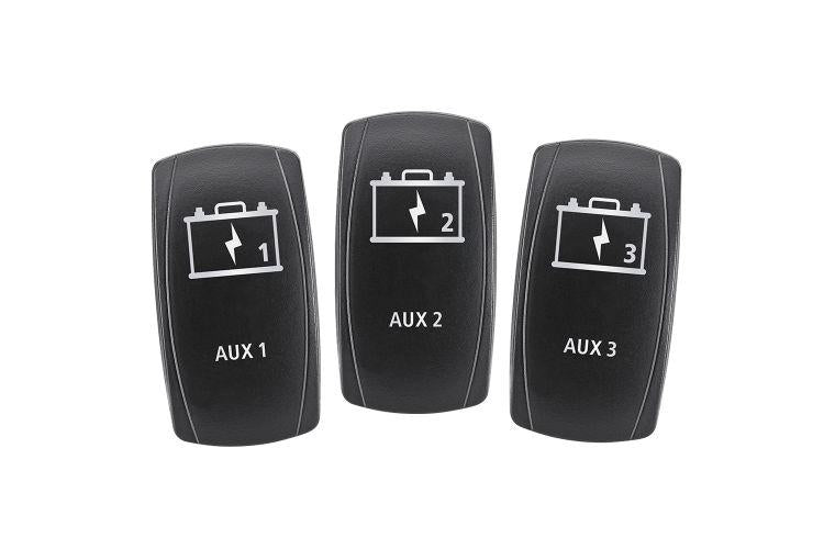 Narva Switch Faces - Aux 1/Aux 2/Aux 3 (3Pk) 63272BL