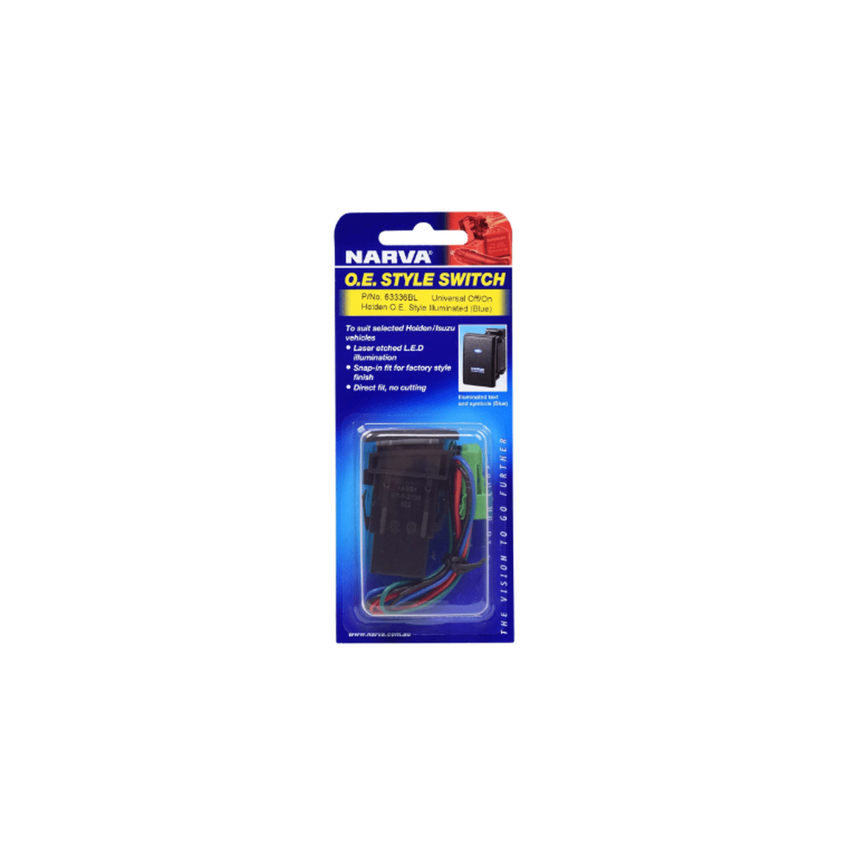 Narva Holden/Isuzu OE Style Blank Switch 12V 63336BL