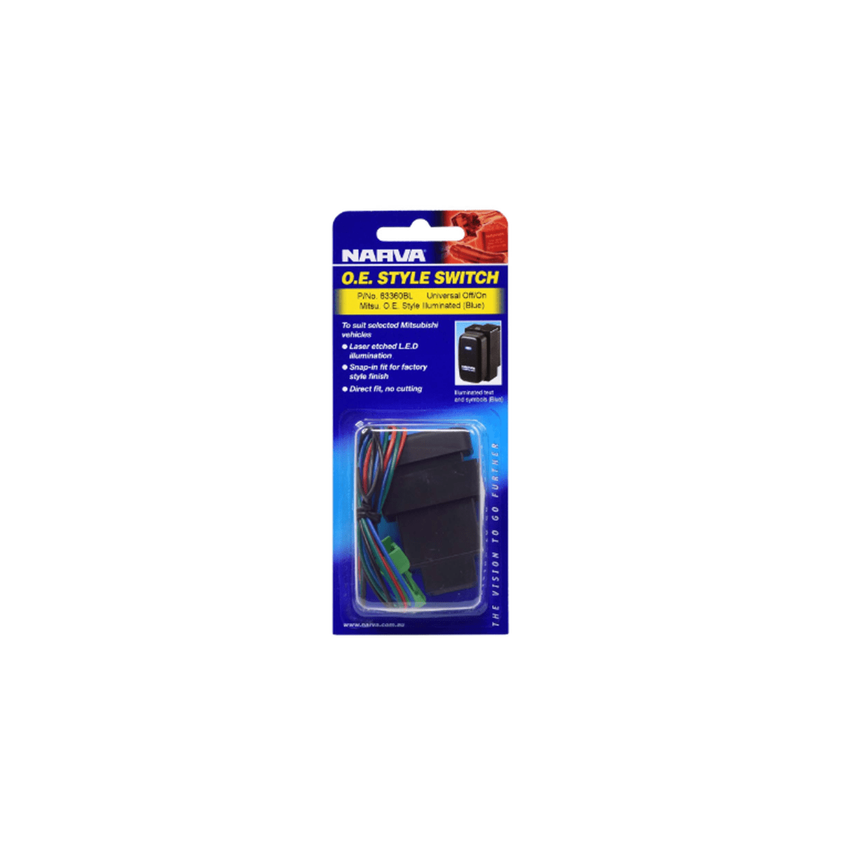 Narva Mitsubishi OE Style Blank Switch 12V 63360BL