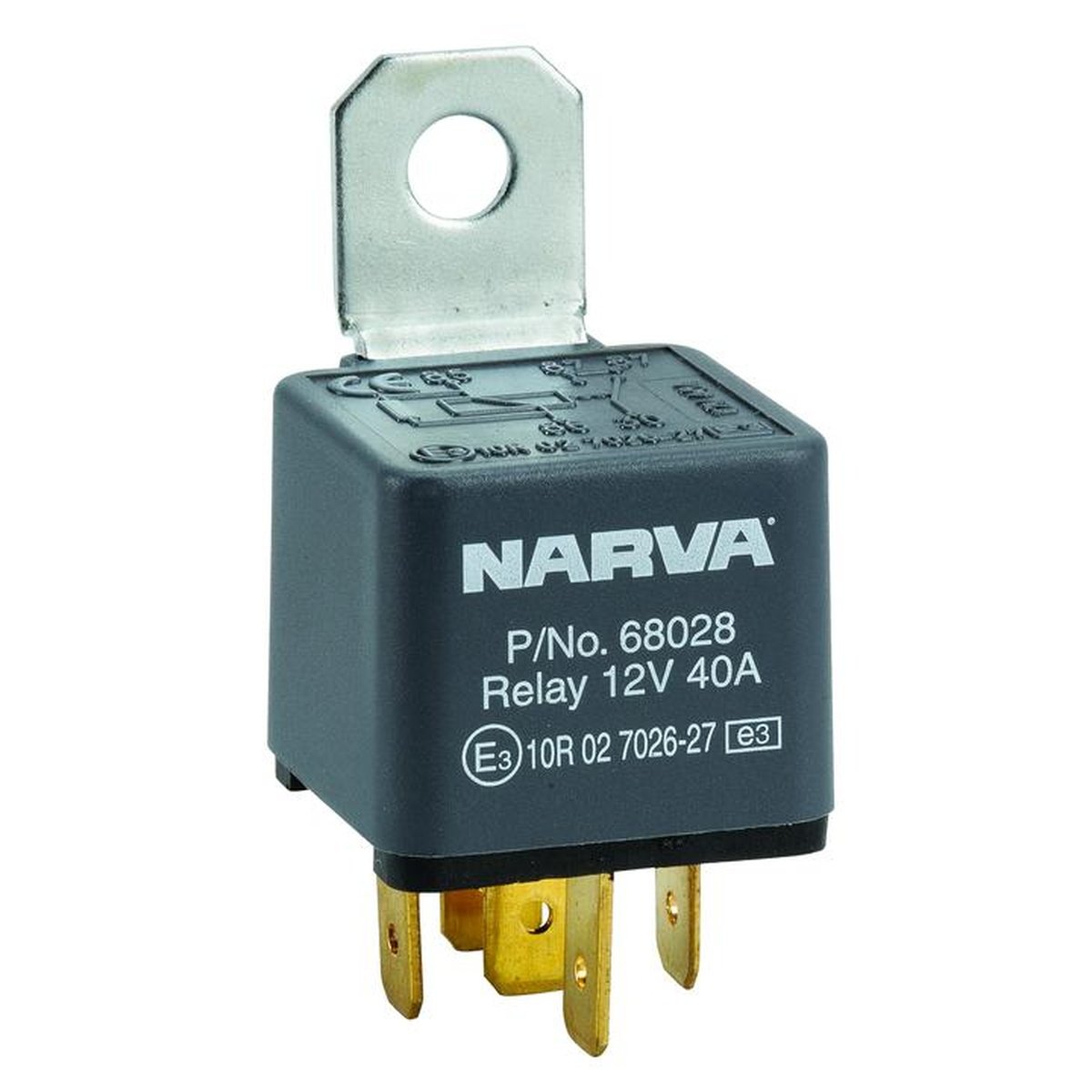 Narva Relay Normally Open With Resistor 12V 5 Pin 40A 68028
