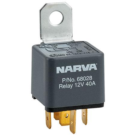 Narva Relay Normally Open With Resistor 24V 5 Pin 30A 68036BL