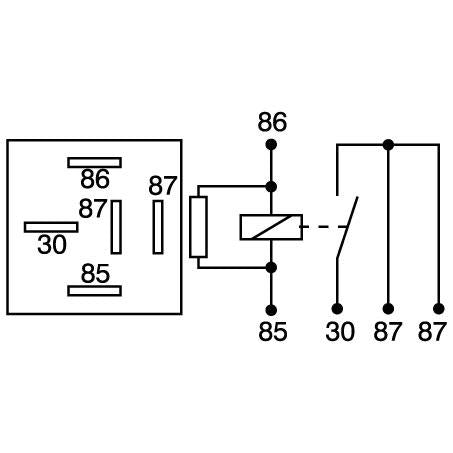 Narva Relay Normally Open With Resistor 24V 5 Pin 30A 68036BL