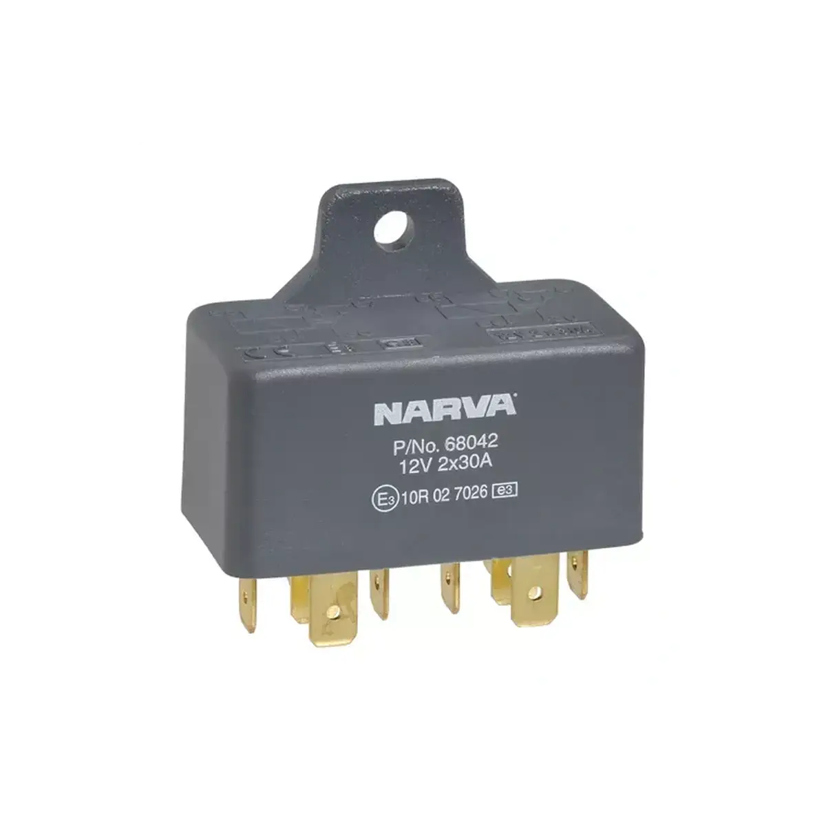 Narva Twin Relay Normally Open 12V 5 Pin 30A 68042