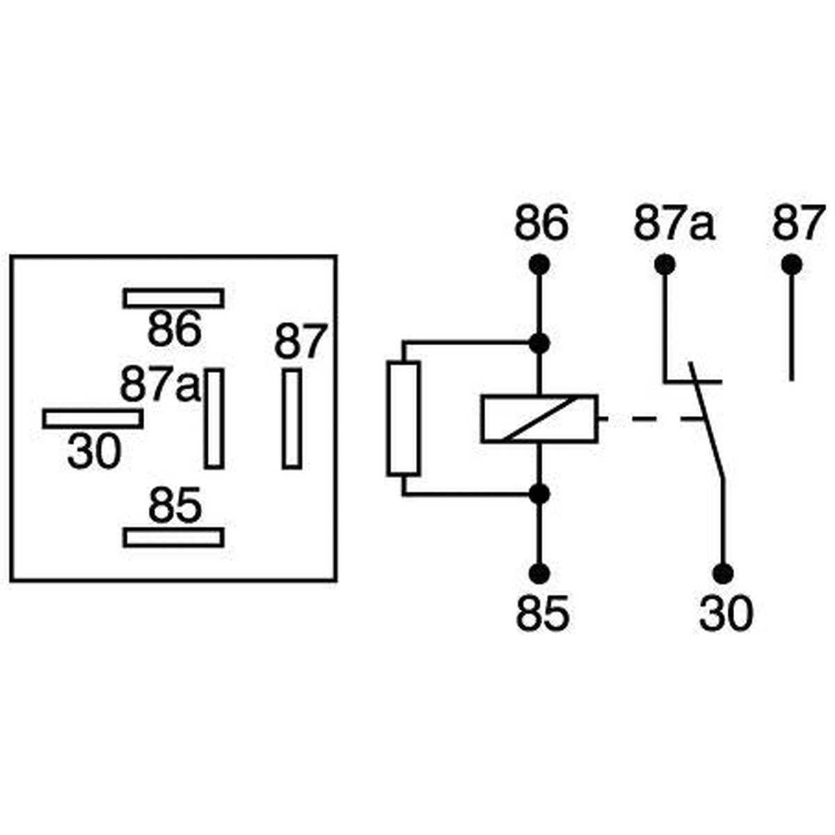 Narva Relay Change-Over With Diode 24V 5 Pin 30A/20A 68056